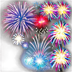 New Year Festive Fireworks Display Png 30 PNG image