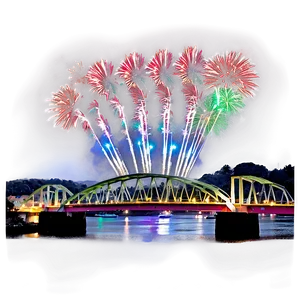 New Year Fireworks Over Bridge Png 51 PNG image