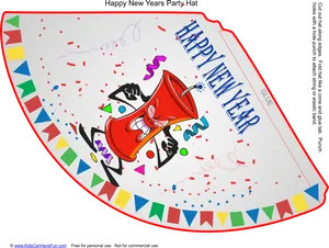 New Year Party Hat Design PNG image