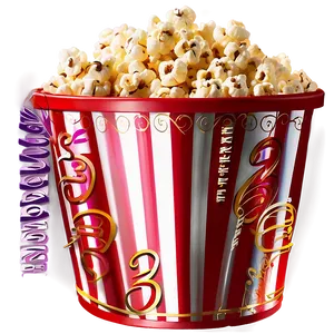 New Year's Celebration Popcorn Bucket PNG 06132024