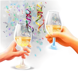 New Year's Eve Celebration Toast Png Ran23 PNG image