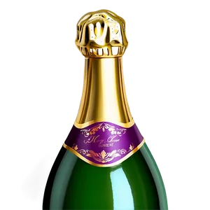 New Year's Eve Champagne Bottle PNG 39