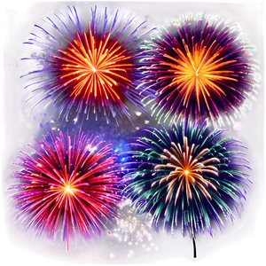 New Year's Fireworks Over City Png Qmp PNG image