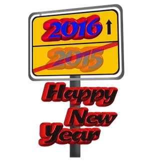 New Year2016 Celebration Sign PNG image