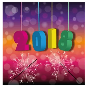 New Year2018 Celebration Sparklers PNG image