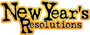 New Years Resolutions Text Graphic PNG image