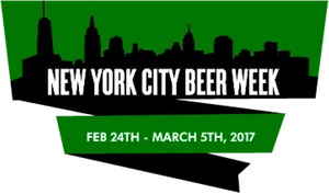 New York City Beer Week Silhouette Banner PNG image