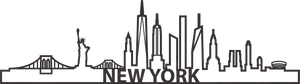 New York City Skyline Silhouette PNG image