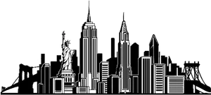 New York City Skyline Silhouette