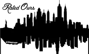 New York City Skyline Silhouette PNG image