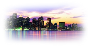 New York City Skyline Twilight Reflection PNG image