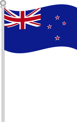 New Zealand Flag Waving PNG image