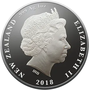 New Zealand Silver Coin2018 PNG image