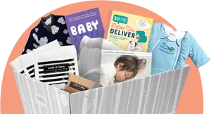 Newborn Essentials Gift Box PNG image