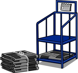 Newspaper Stackand Rack PNG image