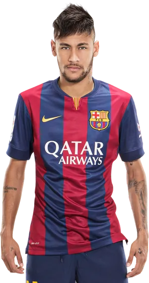 Neymarin F C Barcelona Kit PNG image