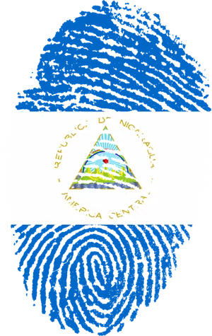 Nicaragua Flag Fingerprint Concept PNG image