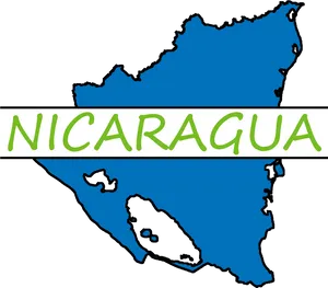 Nicaragua Map Outlinewith Name PNG image