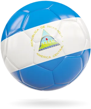Nicaragua Themed Soccer Ball PNG image