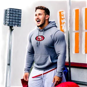 Nick Bosa Candid Laugh Png Oiw24 PNG image