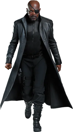 Nick Fury M C U Portrait PNG