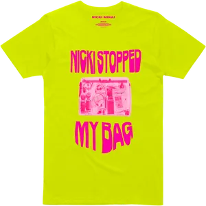 Nicki Stopped My Bag T Shirt PNG image