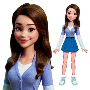 Nicole Watterson Cartoon Figure PNG Spr