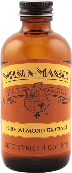 Nielsen Massey Pure Almond Extract Bottle PNG image