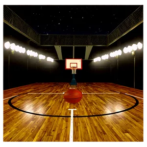 Night Game Basketball Court PNG Yni