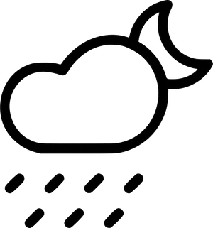 Night Rain Cloud Clipart PNG image