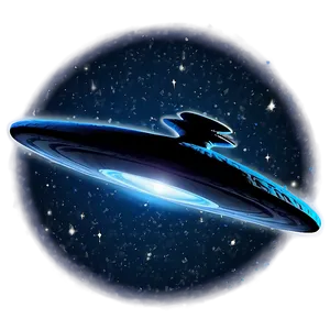 Night Sky Flying Saucer PNG 06202024