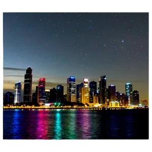 Night Skyline View PNG 86 PNG