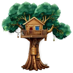 Night Tree House PNG 06282024