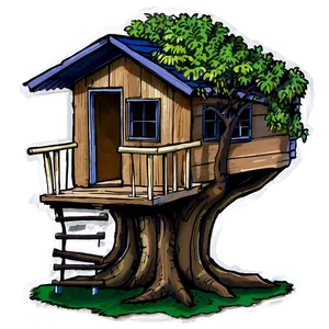 Night Tree House PNG 32 PNG