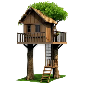 Night Tree House PNG 49