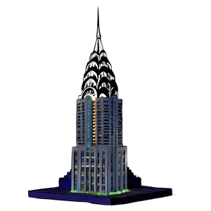 Night View Chrysler Building PNG Ivj