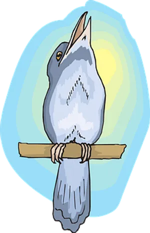 Nighthawk Perched Cartoon