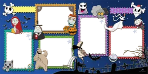 Nightmare Before Christmas Frames Collage PNG image