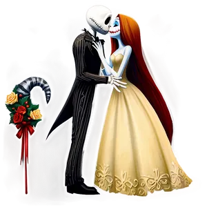 Nightmare Before Christmas Wedding Png 06282024 PNG image