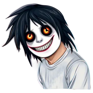 Nightmarish Jeff The Killer Art Png 06252024 PNG image