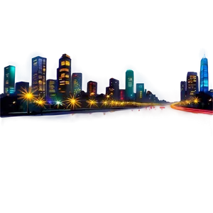 Nighttime City Street PNG Hrj