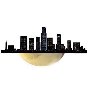 Nighttime Los Angeles Skyline PNG Faq65