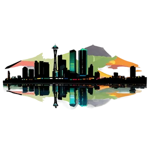 Nighttime Seattle Skyline View PNG 16 PNG