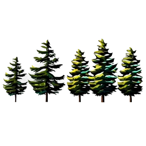 Nighttime Spruce Tree Scene PNG Kkl70 PNG
