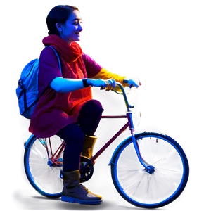 Nighttime Urban Biking PNG 06282024 PNG