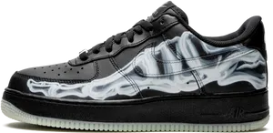 Nike Air Force1 Black Smoke Design PNG image