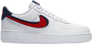 Nike Air Force1 Red Blue Swoosh PNG image