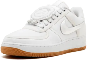Nike Air Force1 White Gum Sole PNG image