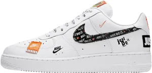 Nike Air Force107 Just Do It White PNG image