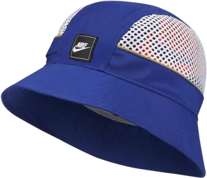 Nike Blue Bucket Hatwith Mesh Panel